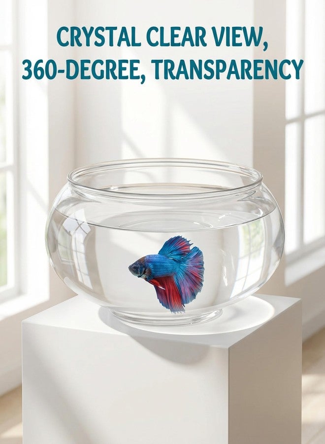 Toddmomy Large Clear Plastic Fish Bowl Round Terrarium Vase Goldfish Bowl Hydroponic Vase Water Lily Succulent Planter for Wedding Party Home Decor - Image 5